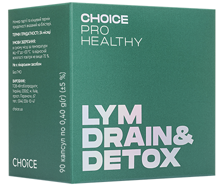 LYM DRAIN & DETOX &ndash; 90 капсул (від набряків, очистка лімфатичної системи, схуднення) від Choice 812007 фото